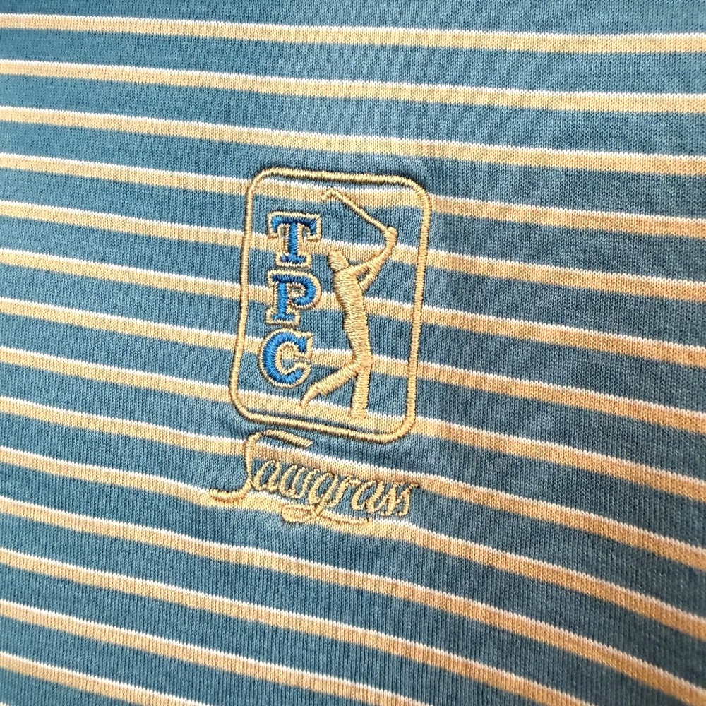 Peter Millar TPC Sawgrass Striped Men's XL Golf Polo PGA Players Championship - Picture 4 of 7